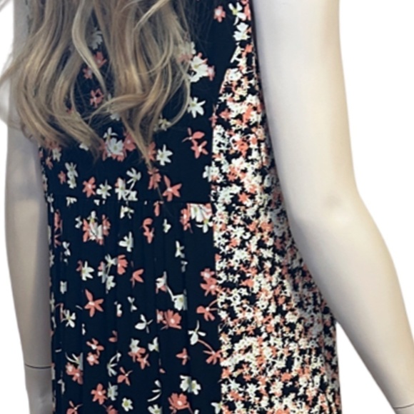 J. Jill Maxi Midi Dress Floral Rayon Patchwork Sleeveless Versatile Pretty - Picture 11 of 16